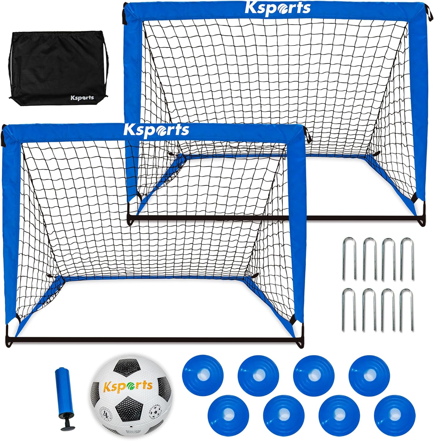 Ksports Soccer Nets Bundle 4ft Blue 2 Nets (GS5001)