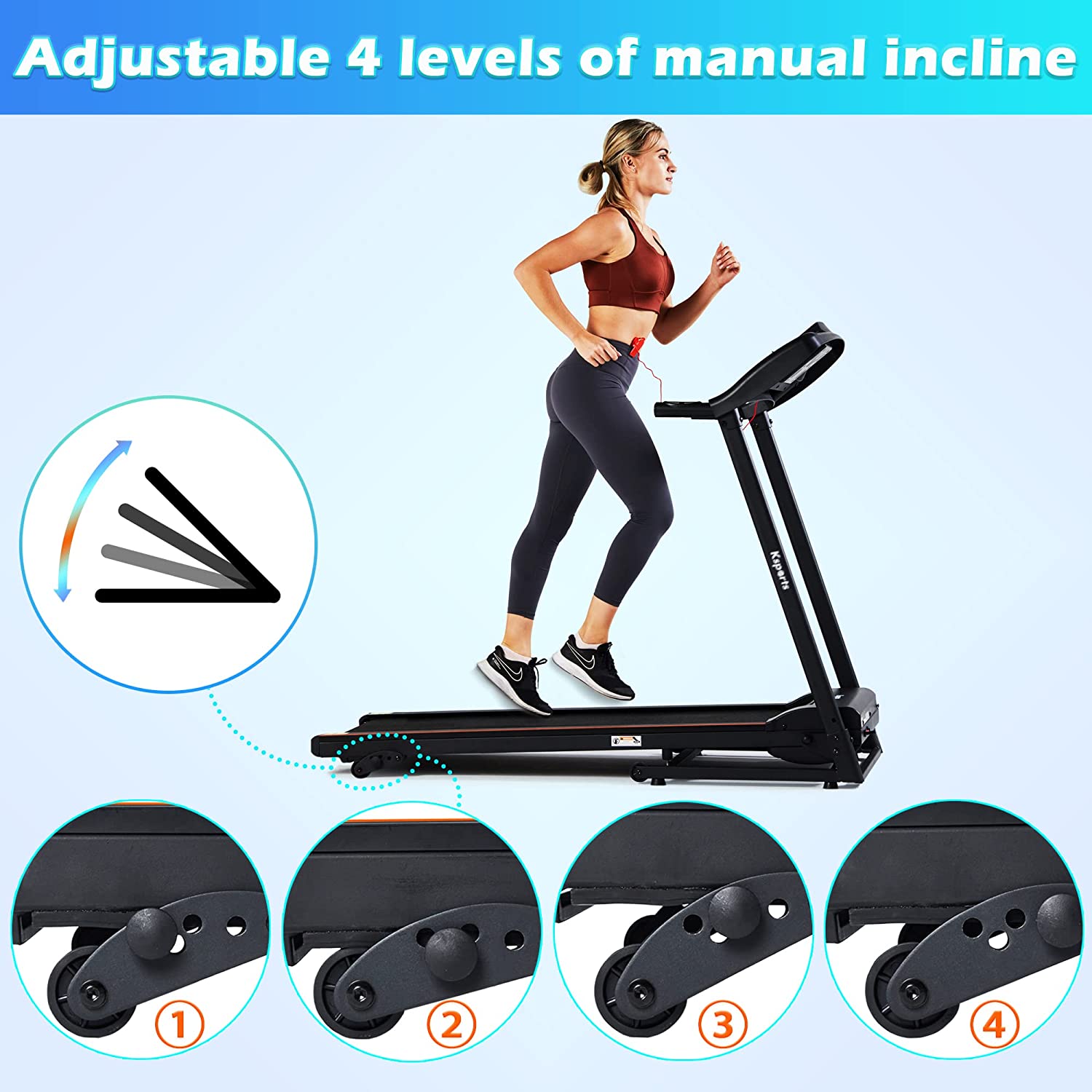 Adjustable discount incline treadmills